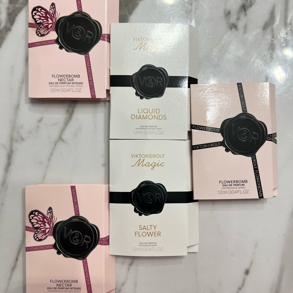 Viktor Rolf Flowerbomb salty flower liquid diamond perfume sample bundle of two